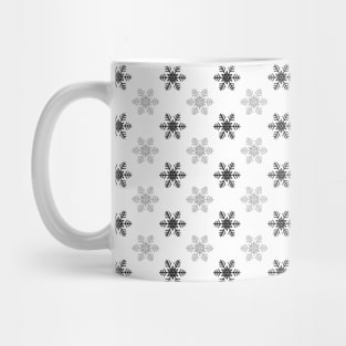 Snowflake Pattern | Black and White | Mug